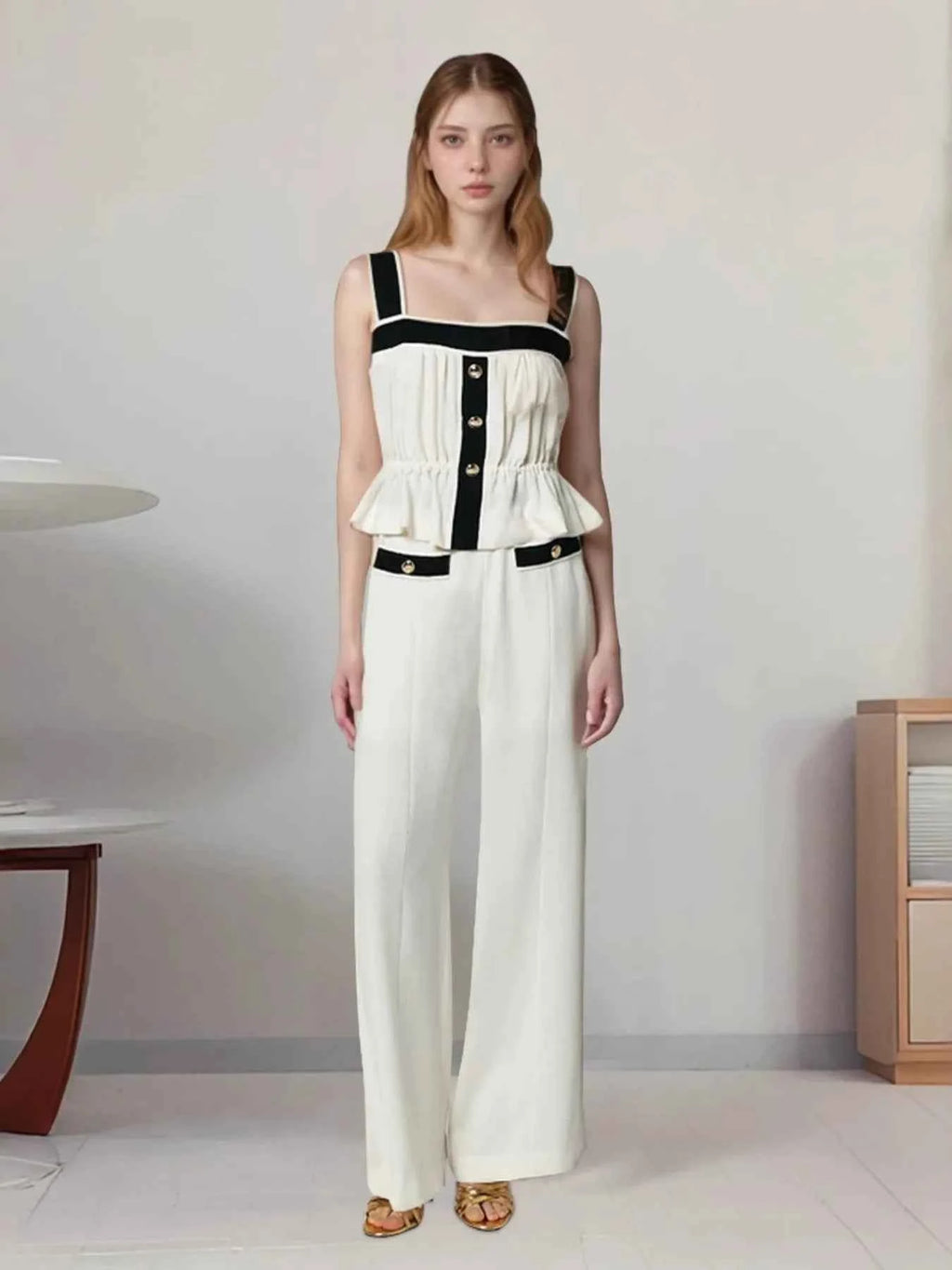 Ruffled Hem Tank and Pants Set White d5234c46bc0b41979306fe4a1926fb7f-Max-Origin