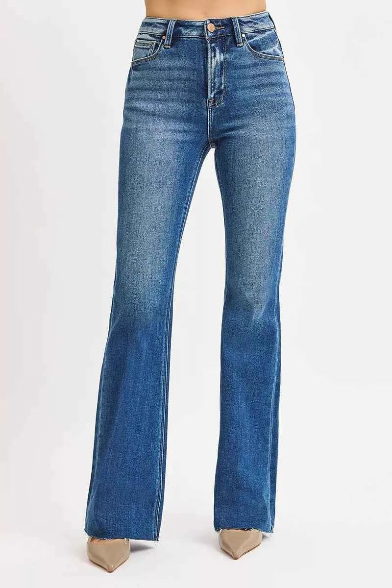 RISEN High Rise Flare Jeans DARK d56fc83e4cc1437e83f3e47519bdc6bb-Max-Origin