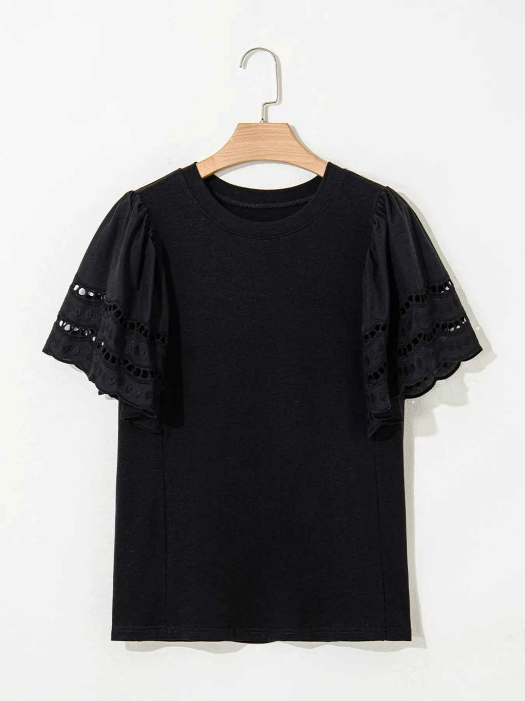 Hollow Out Sleeve Casual Blouse d5806b7f730c4c378927db90b923ccb6-Max-Origin