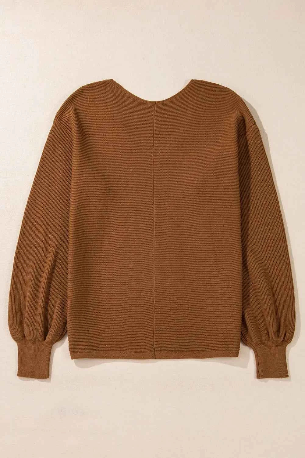 V-Neck Dropped Shoulder Long Sleeve Sweater d5891552-263f-47c3-a51b-a23ceb112006-Max