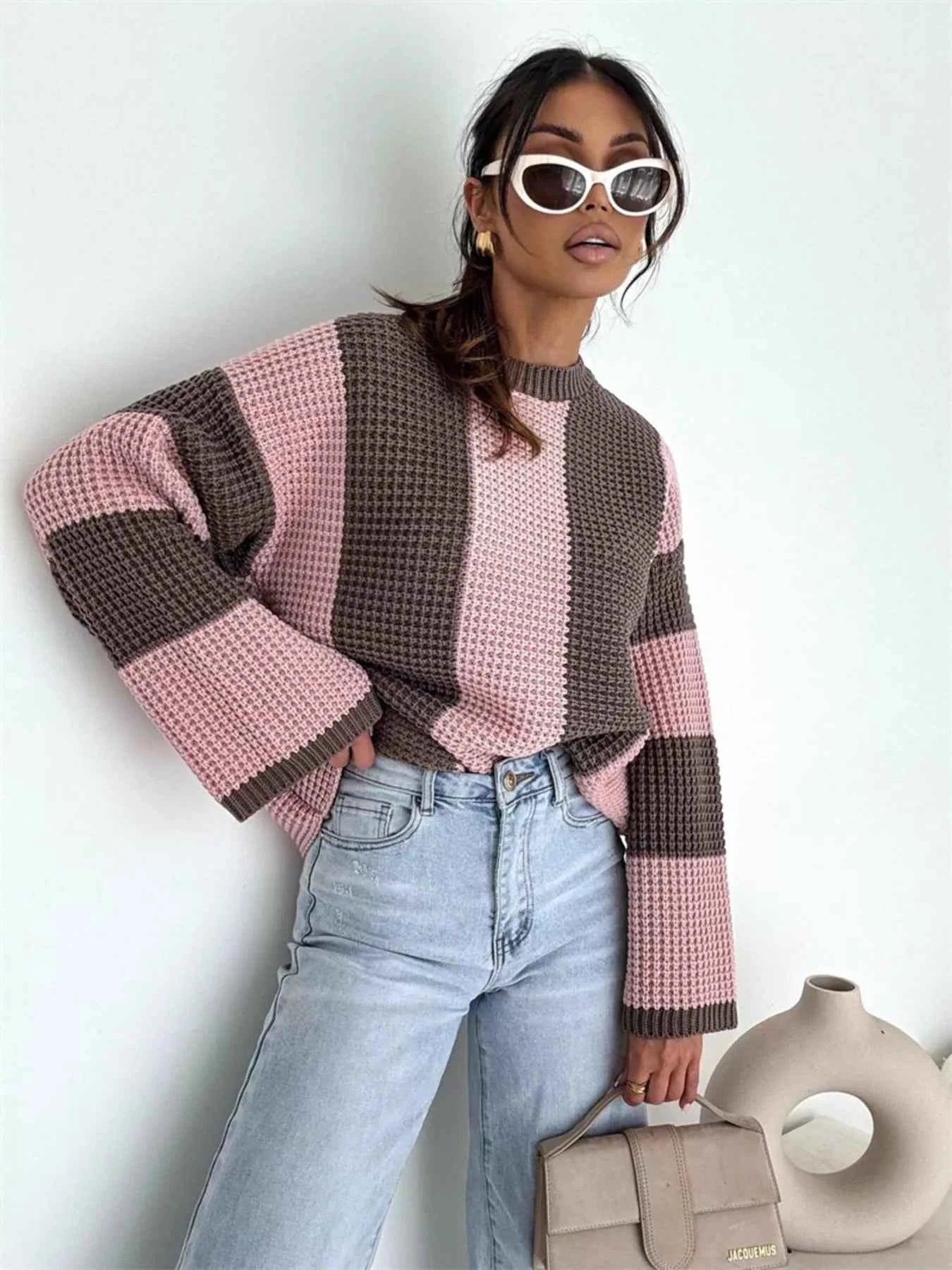 Color Block Long Sleeve Sweater d655e655be4a4d788e075c1fccc2b7f3-Max-Origin