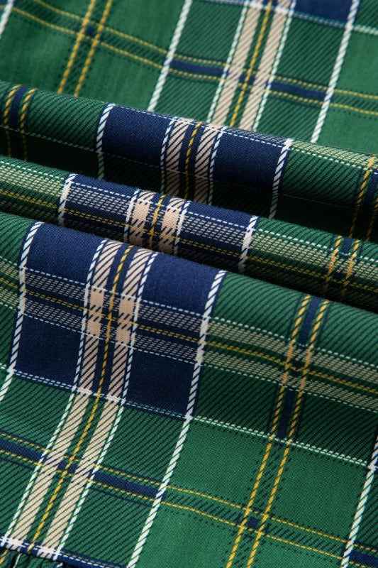 Plaid Frilled Collar Long Sleeve Mini Dress d65ffa44-69e1-450d-aa87-905b6aac3cdd