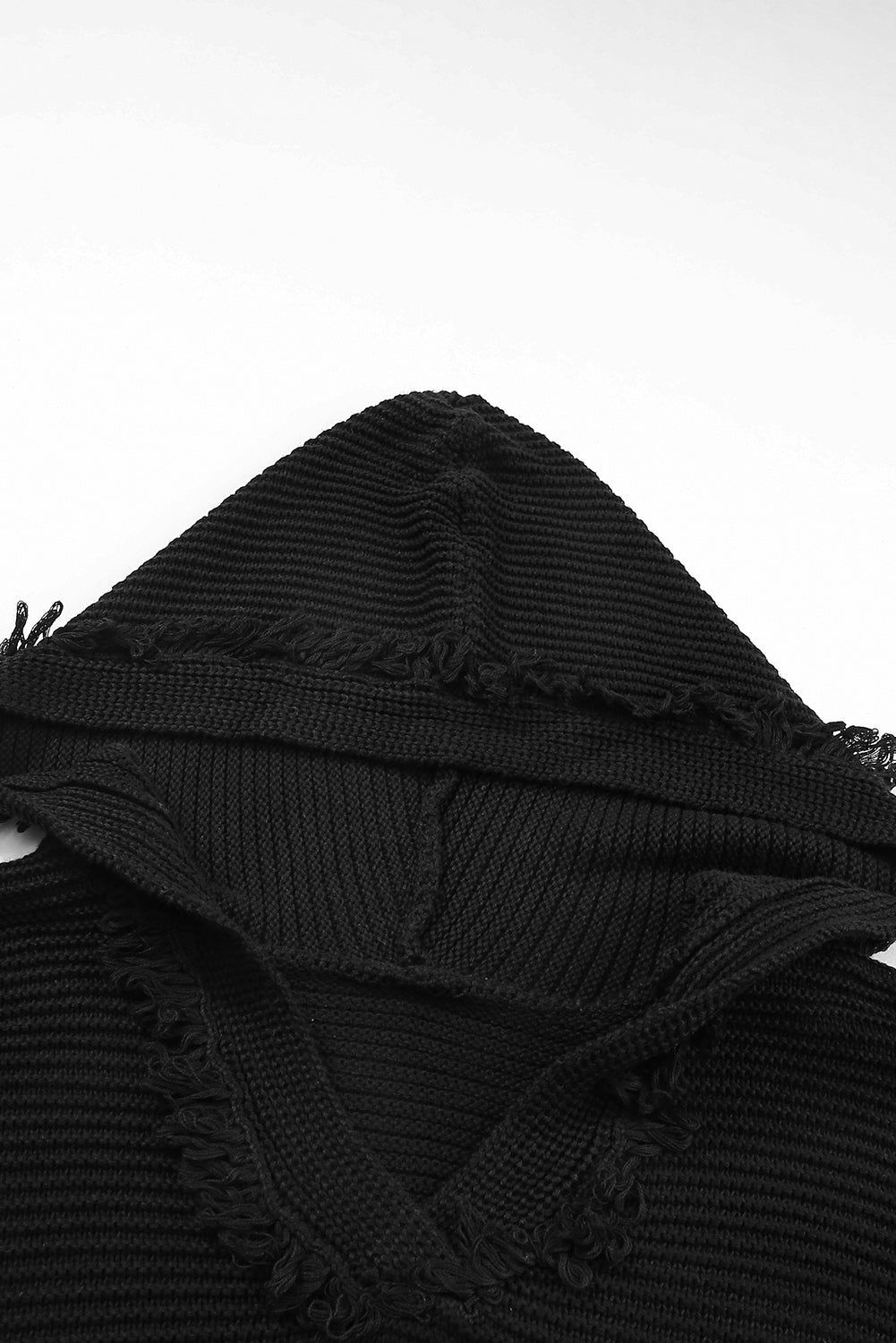 Purple Split V Neck Pullover Hooded Sweater d67249c008624f3b