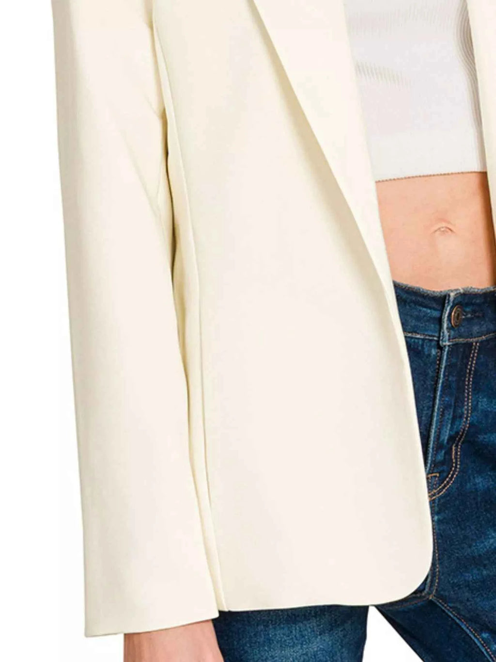 Zenana Woven Long Sleeve Blazer With Lining d67e3ae0-9c8a-4c17-84f5-d6613dcc9d17-Max-Origin