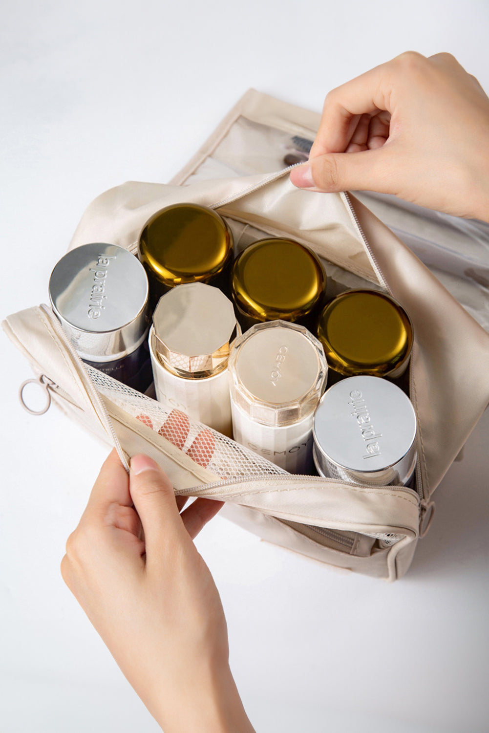 Apricot Multi-functional Make Up Organizer Travel Toiletry Bag d680dc0c2faecc03