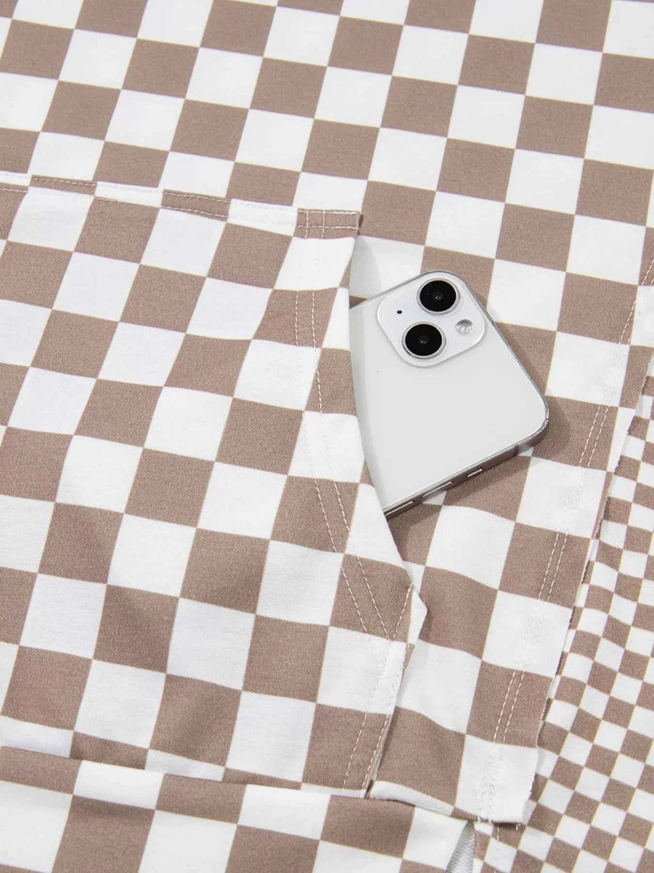 Checkered Pattern Oversized Drawstring Hoodie d680e0ae565a4fa0b188c8eaa80b36c9-Max-Origin