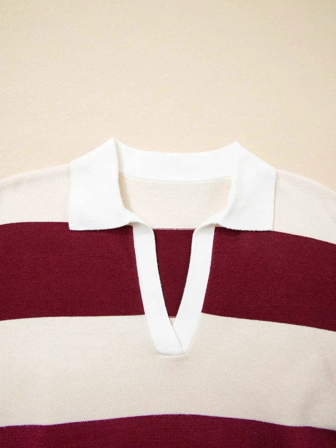 Color Block Long Sleeve Knit Top d699acba9946454f81b9f34104d8ec16-Max-Origin