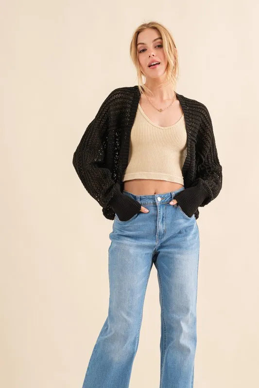 And The Why Fishnet Knitting Bolero Cardigan d6b64776c8c4451ca293c277fd7b35c8-Max-Origin