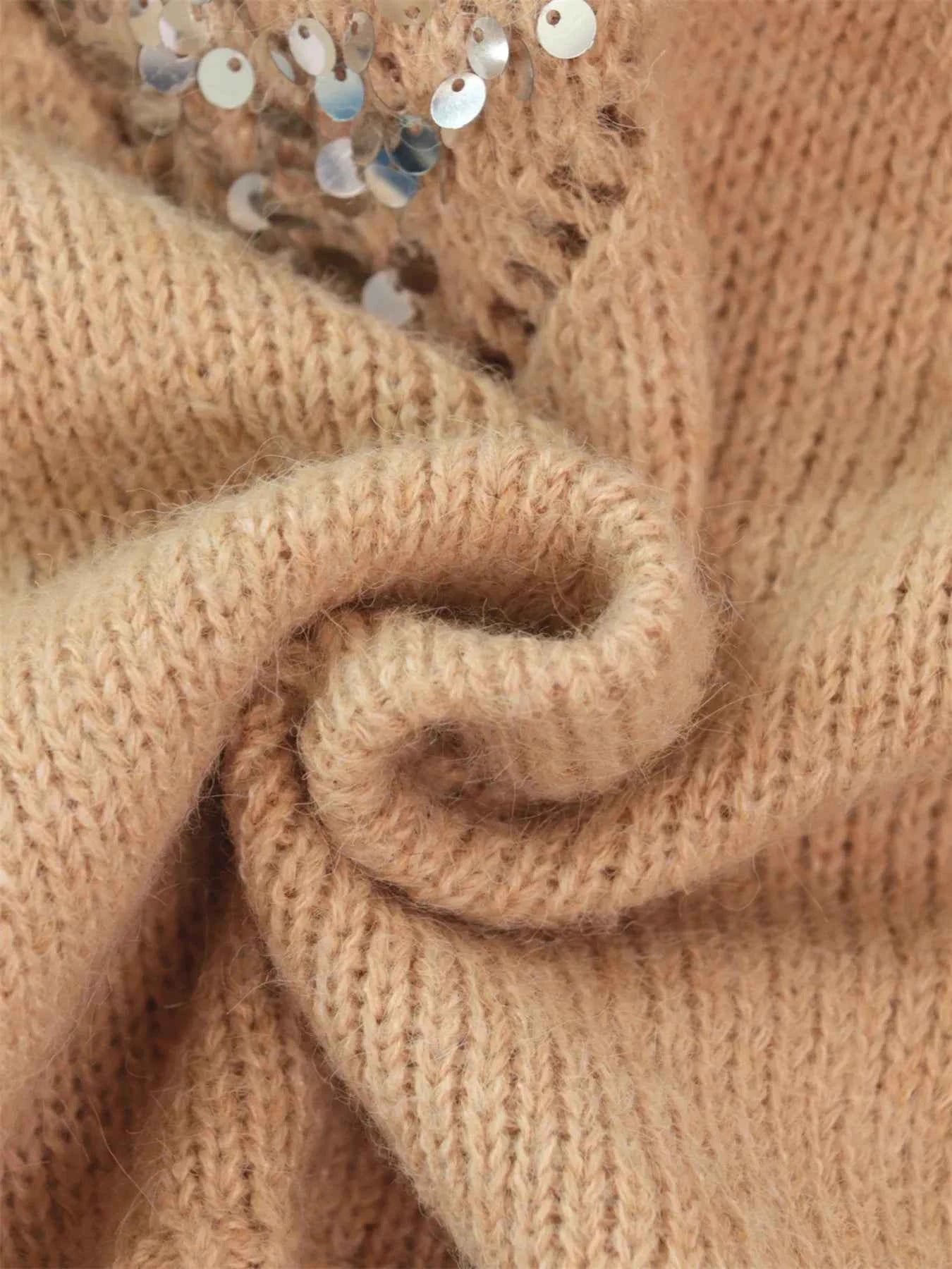 Sequined Diamond Pattern Oversized Sweater d6cf23c6160244a99bdc156dd1b9bf3e-Max-Origin