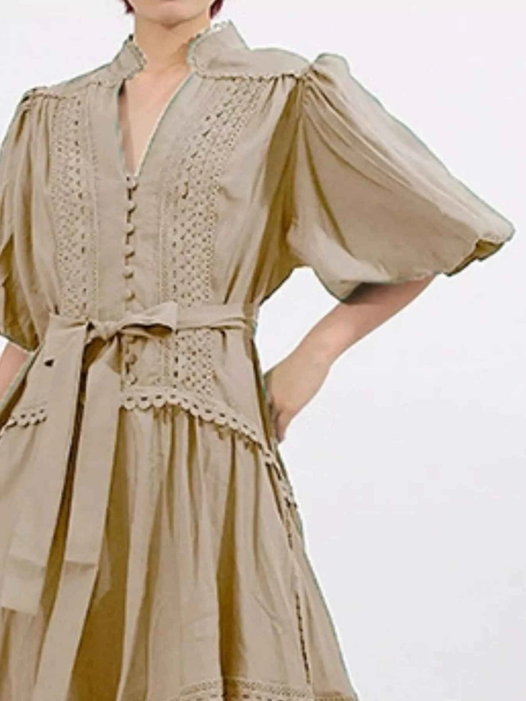 Lace Detail Notched Puff Sleeve Maxi Dress d6e44562-6135-4fc5-89b5-bbbc780ebad9-Max-Origin