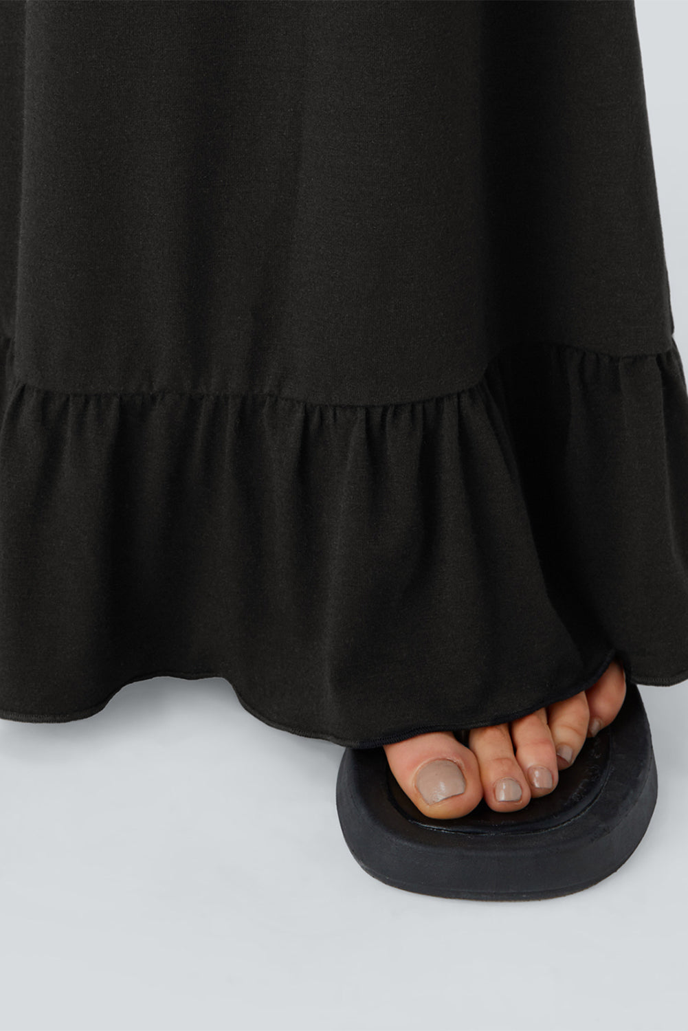 Dune Solid Color Ruffle Hem Wide Leg Pants d6ea5234f0f87fb7
