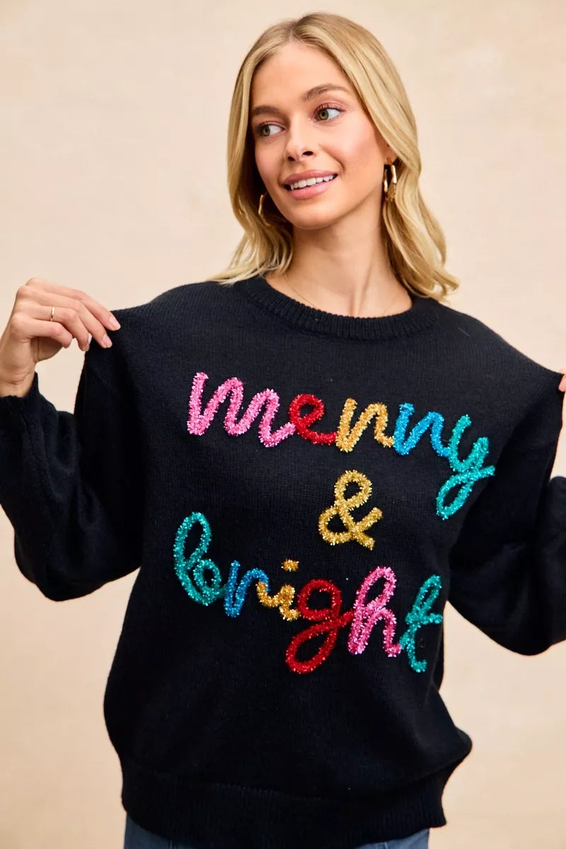 BiBi Tinsel Lettering Christmas Sweater d6eb80665bc44dda83c917e6b8cd8577-Max-Origin