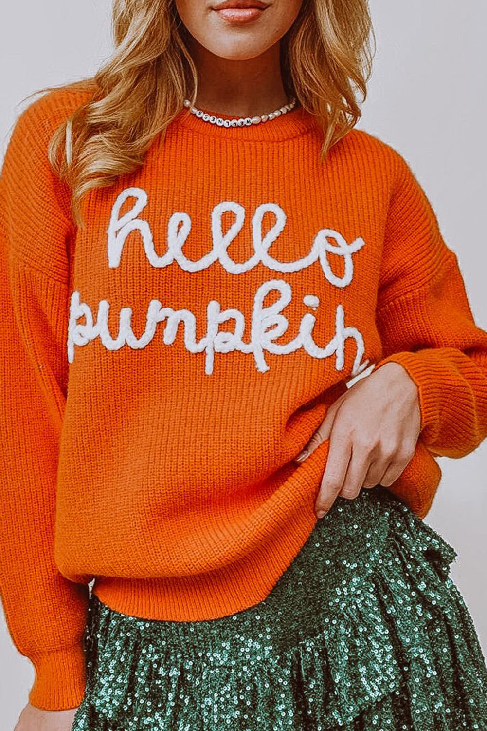 Flamingo Hello Pumpkin Graphic Sweater d76163202ccaae11