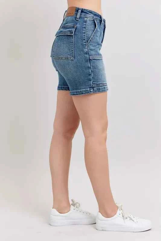 Judy Blue Full Size High Rise Denim Shorts Plus Size