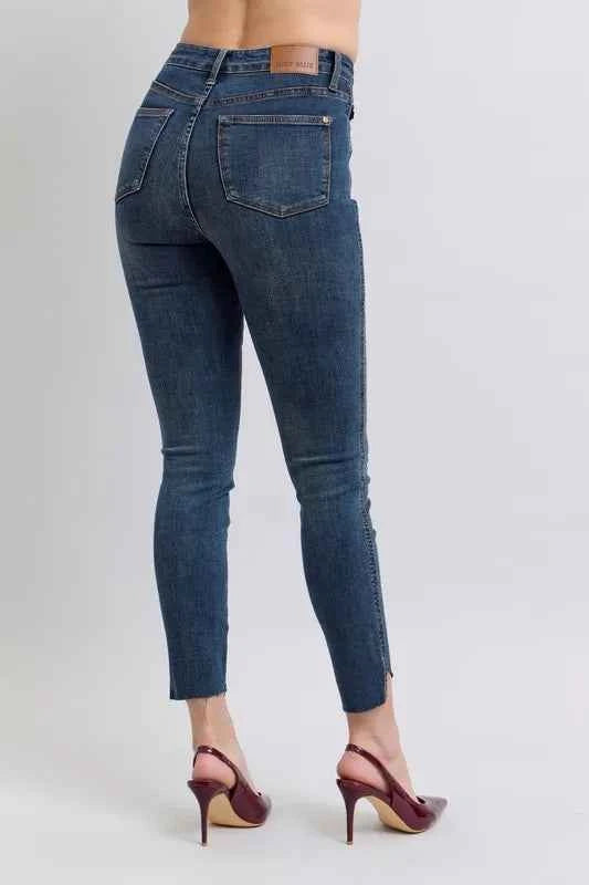 Judy Blue Full Size High Waist Tummy Control Step Hem Skinny Jeans Plus Size d7d96b1c9a1640a28b38309e688d75dc-Max-Origin