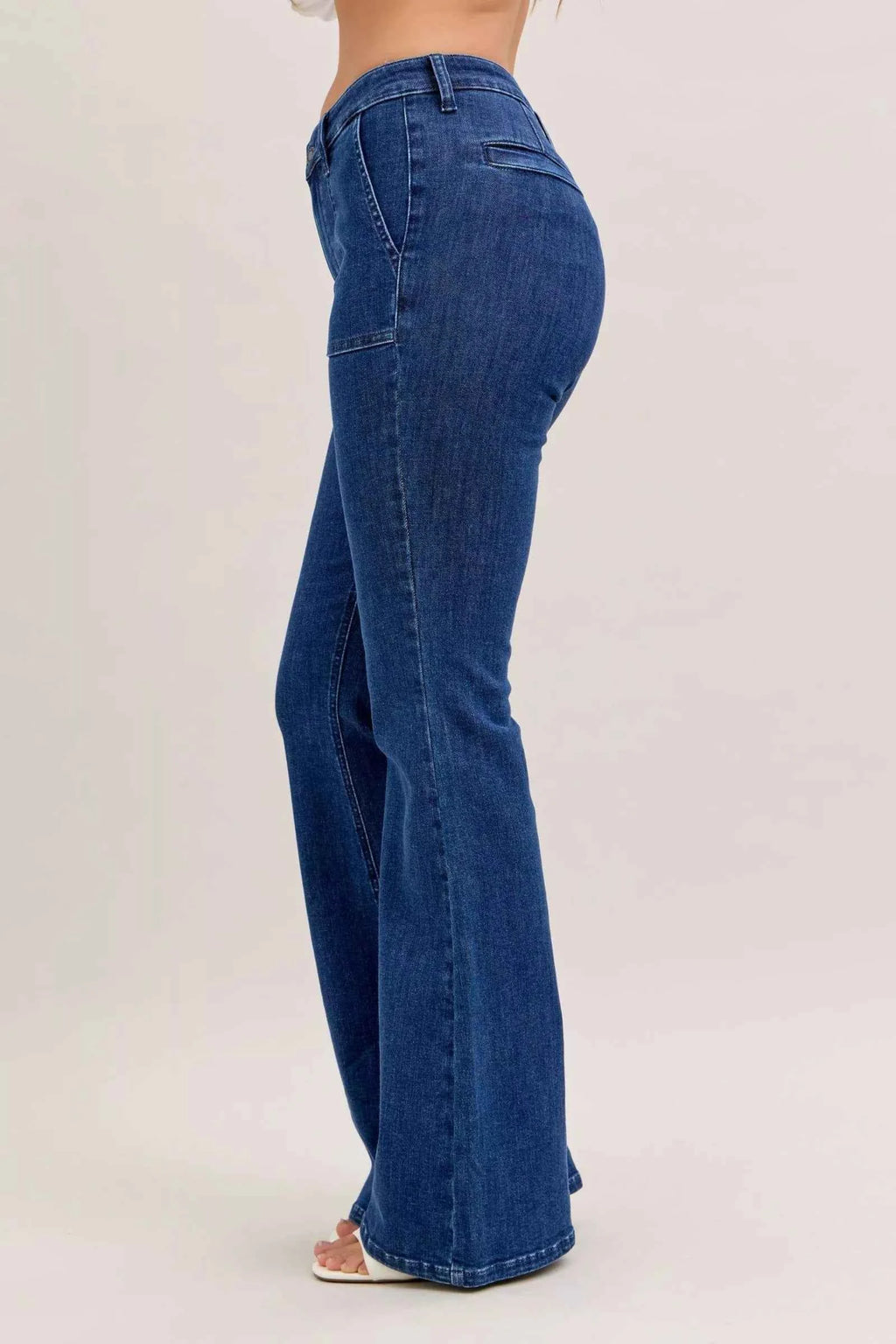 Judy Blue High Waist Flare Jeans with Front Patch Pockets d874eb8c-84ac-4776-8ac1-8a9538308336-Max-Origin