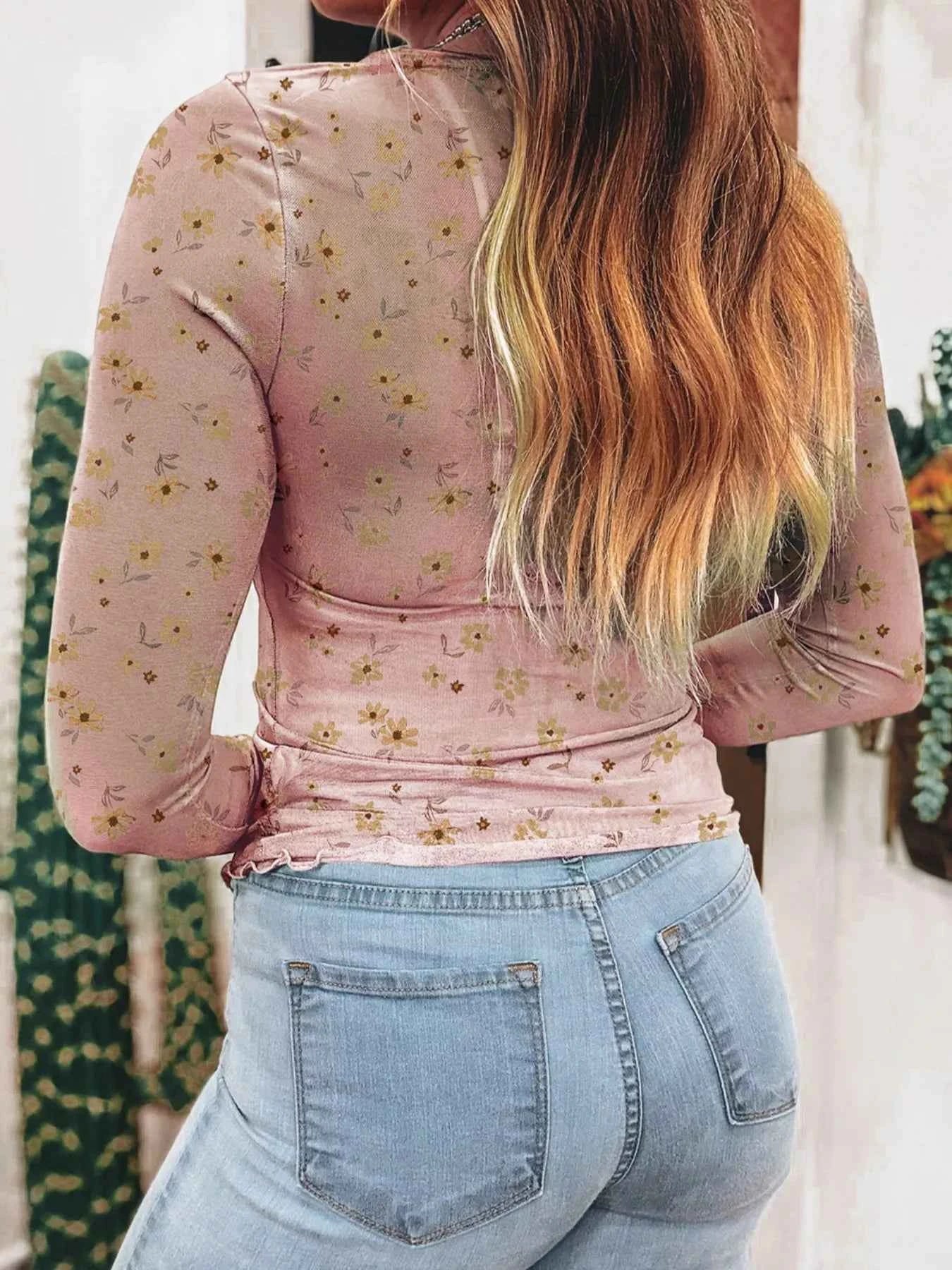Floral Print Long Sleeve Mesh Blouse d878cced-1139-48e9-bfb7-6c98e9cb12e4-Max-Origin