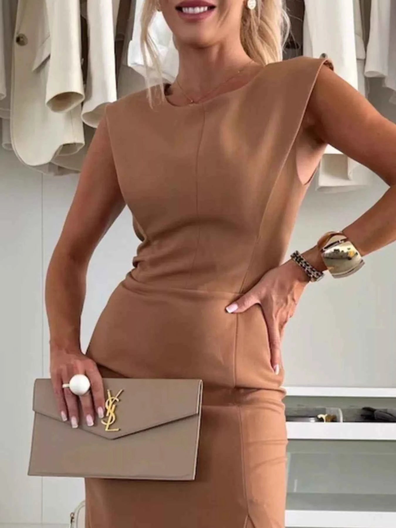 Full Size Slit Round Neck Sleeveless Dress Plus Size d87b4881-abaf-4eab-a3ef-2c524e00b29b-Max-Origin
