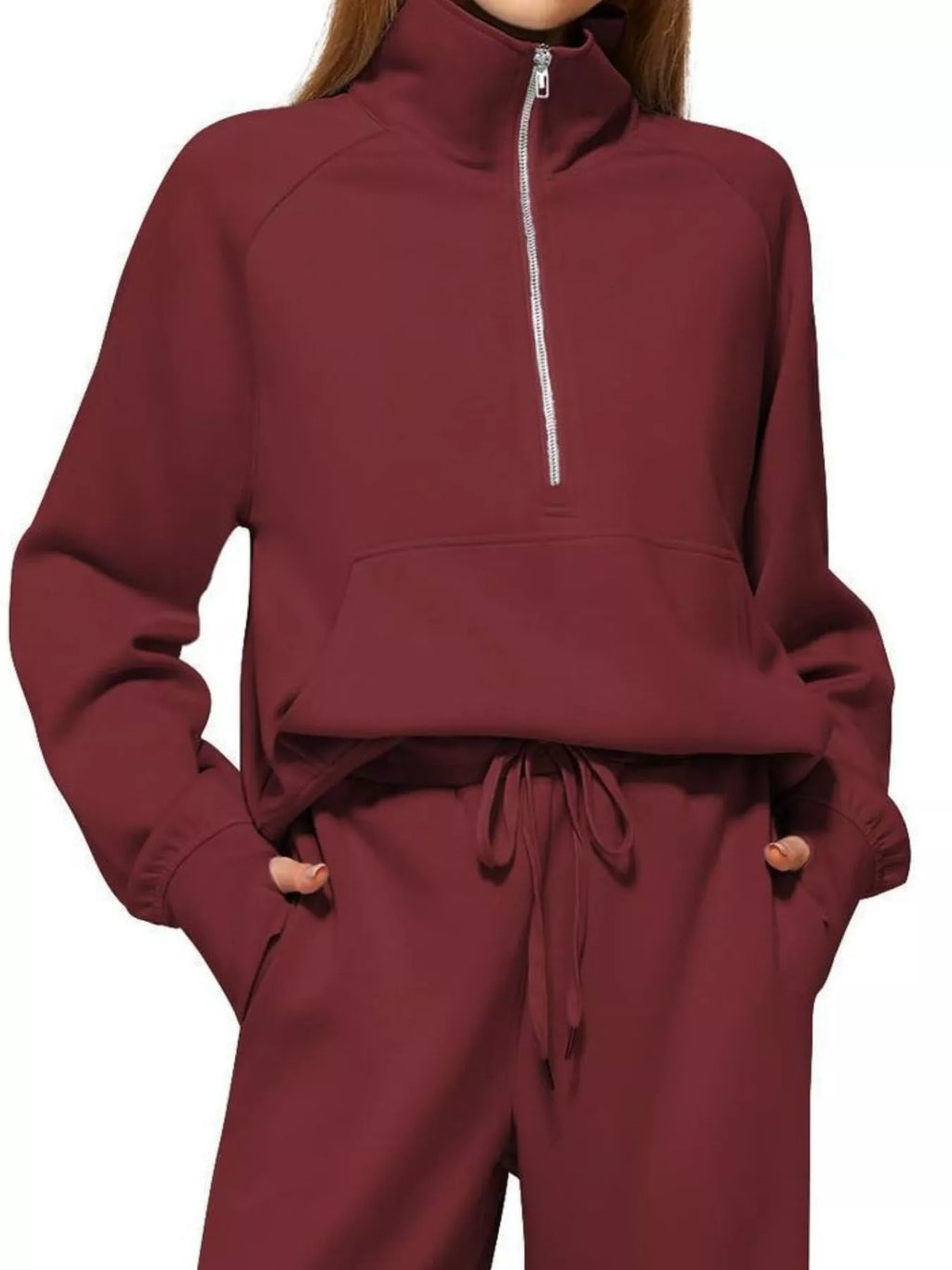 Full Size Half-Zip Sweatshirt and Wide-Leg Pants Set Plus Size d8cc928c-2b91-4d9b-a7af-12ad6fa729cc-Max-Origin