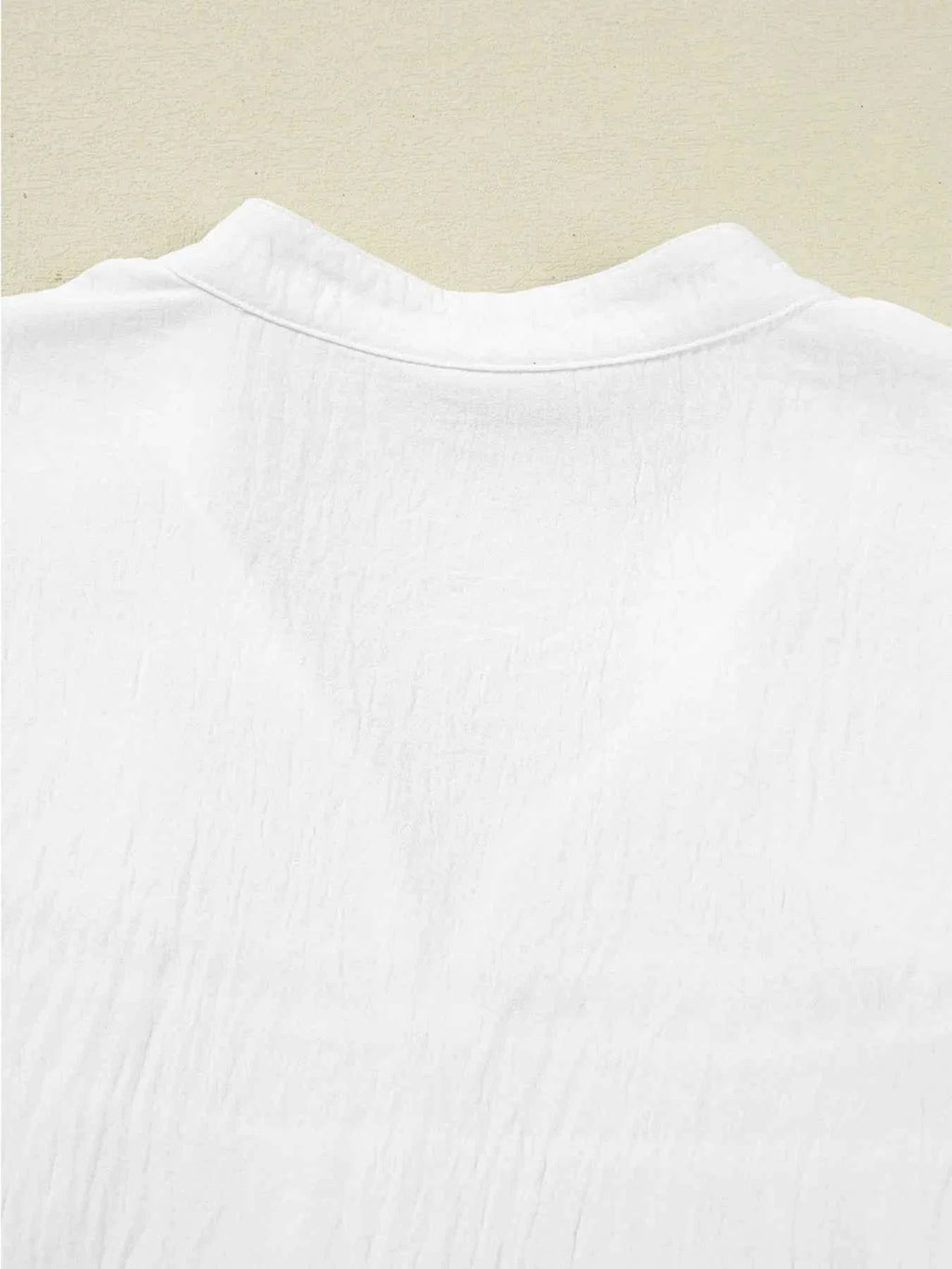 Drawstring Puff Sleeve Tie Neck Blouse d8ea0373b9c94e57bbcf7bbeba58bf49-Max-Origin