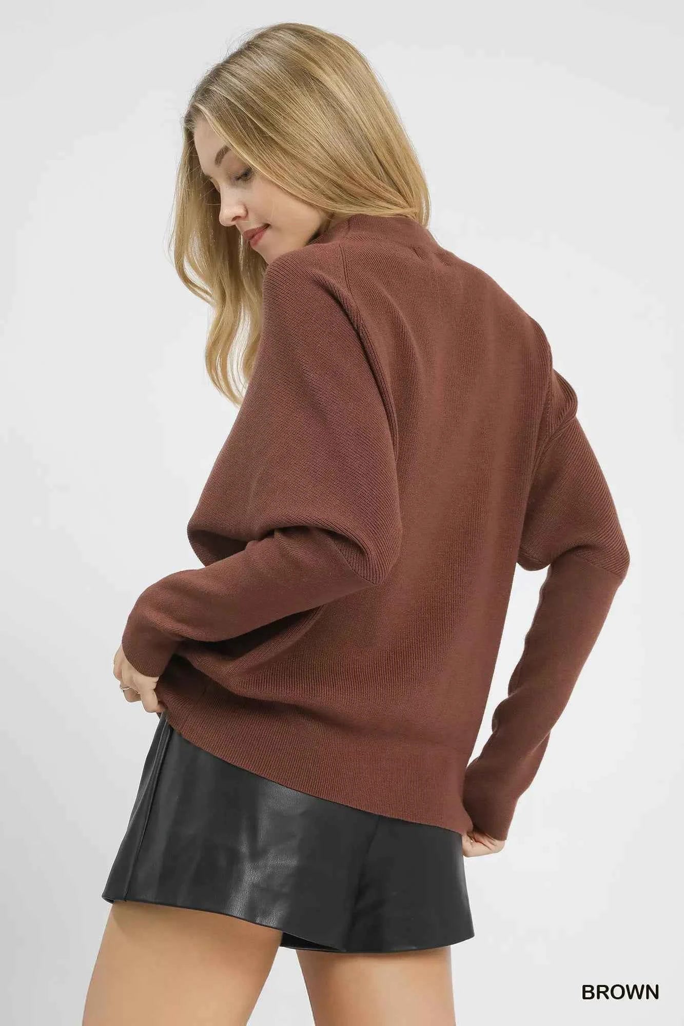 Umgee Draped Turtleneck Long Sleeve Knit Top d90d91fc-26d6-4c84-a48c-ccc202d7eda5-Max-Origin