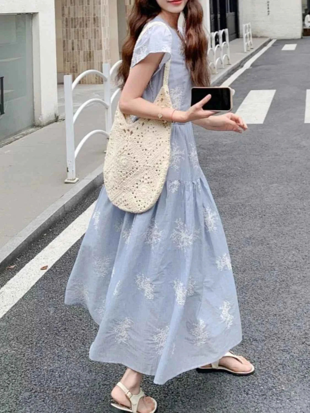 Tiered Cap Sleeve Midi Dress d9602750-2993-48e1-9b84-a661c0152798-Max-Origin