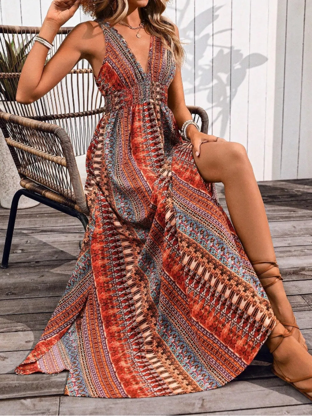 Tied Back Printed Sleeveless Maxi Slit Dress d9955171-1744-4ebd-b1f7-0ad53677fe53-Max-Origin