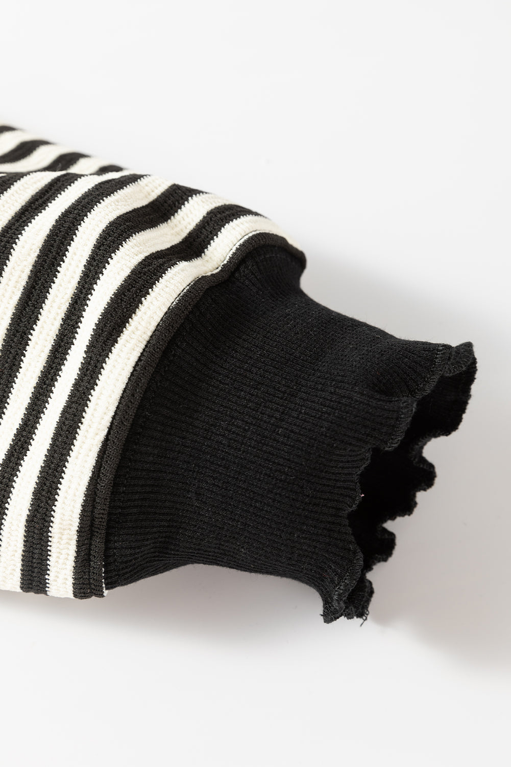 Brown Stripe Drop Shoulder Long Sleeve Top d9d6059e6264b0d1