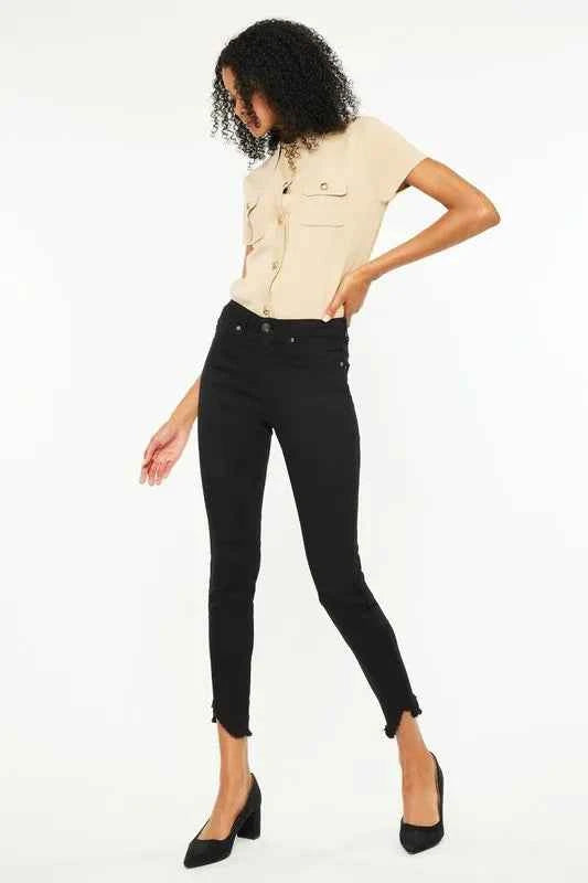 Kancan High Rise Frayed Hem Skinny Jeans d9f76f7f-9afb-493a-81ca-16f6fb5b7912-Max-Origin