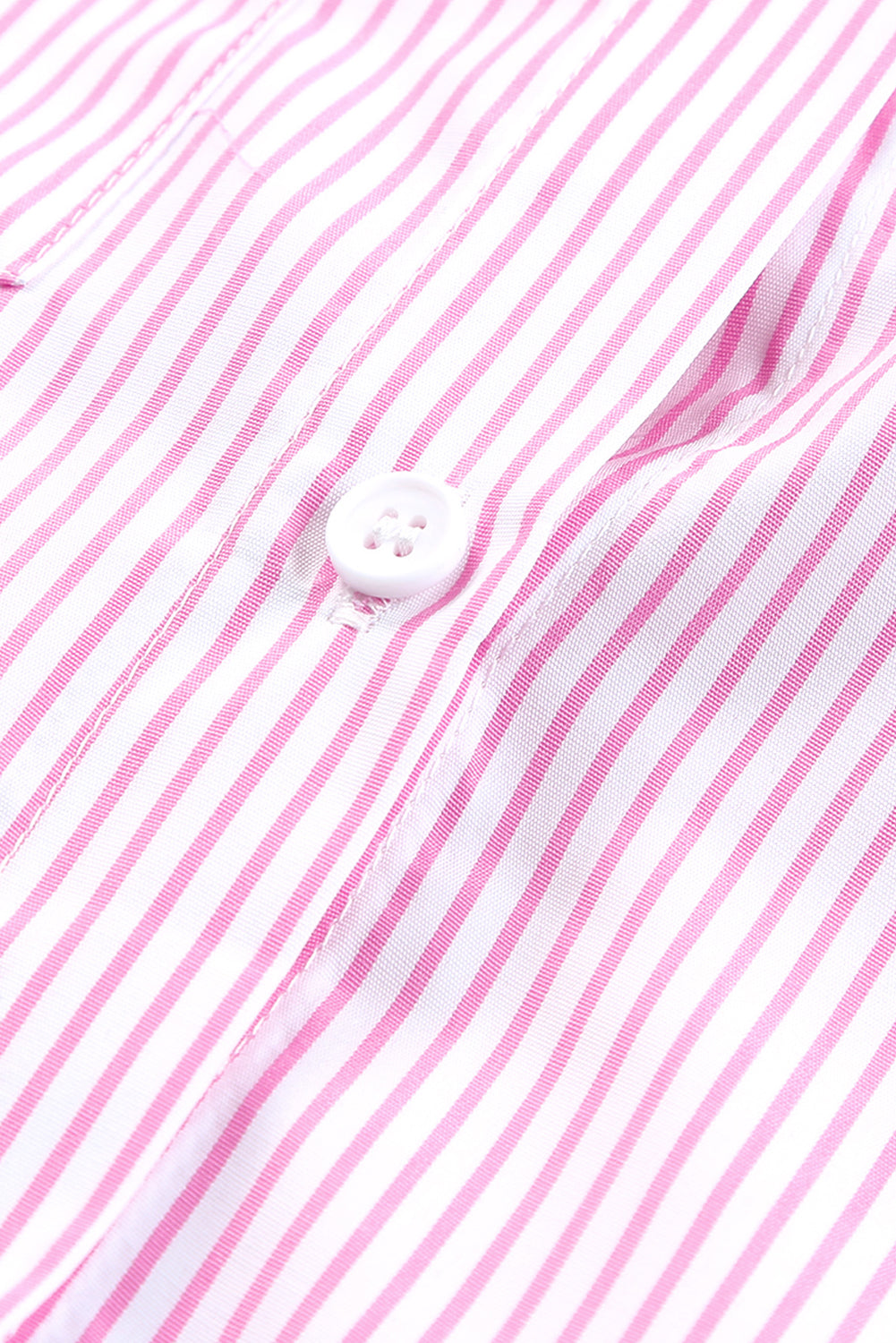 Pink Striped Pocket Button Up Plus Size Shirt da0452116630a3c5