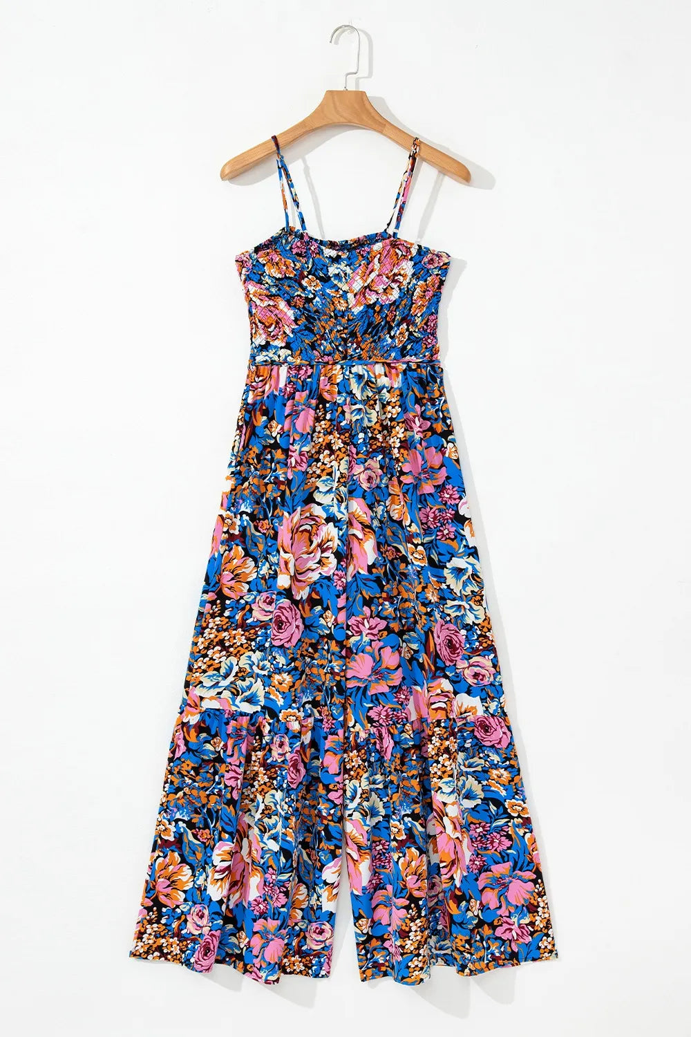 Floral Smocked Spaghetti Straps Wide Leg Jumpsuit da4b2d91-46b7-4009-990b-6408cb2ec86b-Max