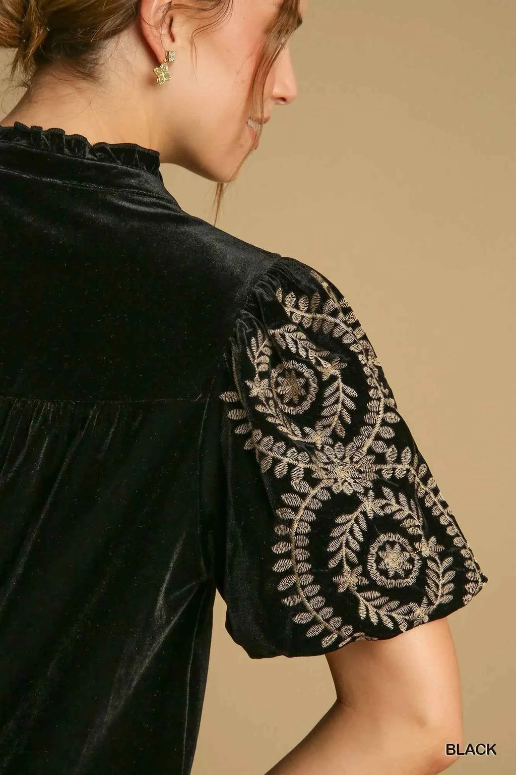 Umgee Full Size Velvet Embroidered Sleeve Blouse Plus Size da4be737-f654-4616-b21e-61710fa0ea8d-Max-Origin