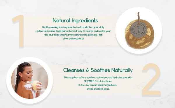 Restorative Soap Bar. Oat, Honey, and Olive Oil. da6135ae-80fb-4fbc-a292-ad370b450b72