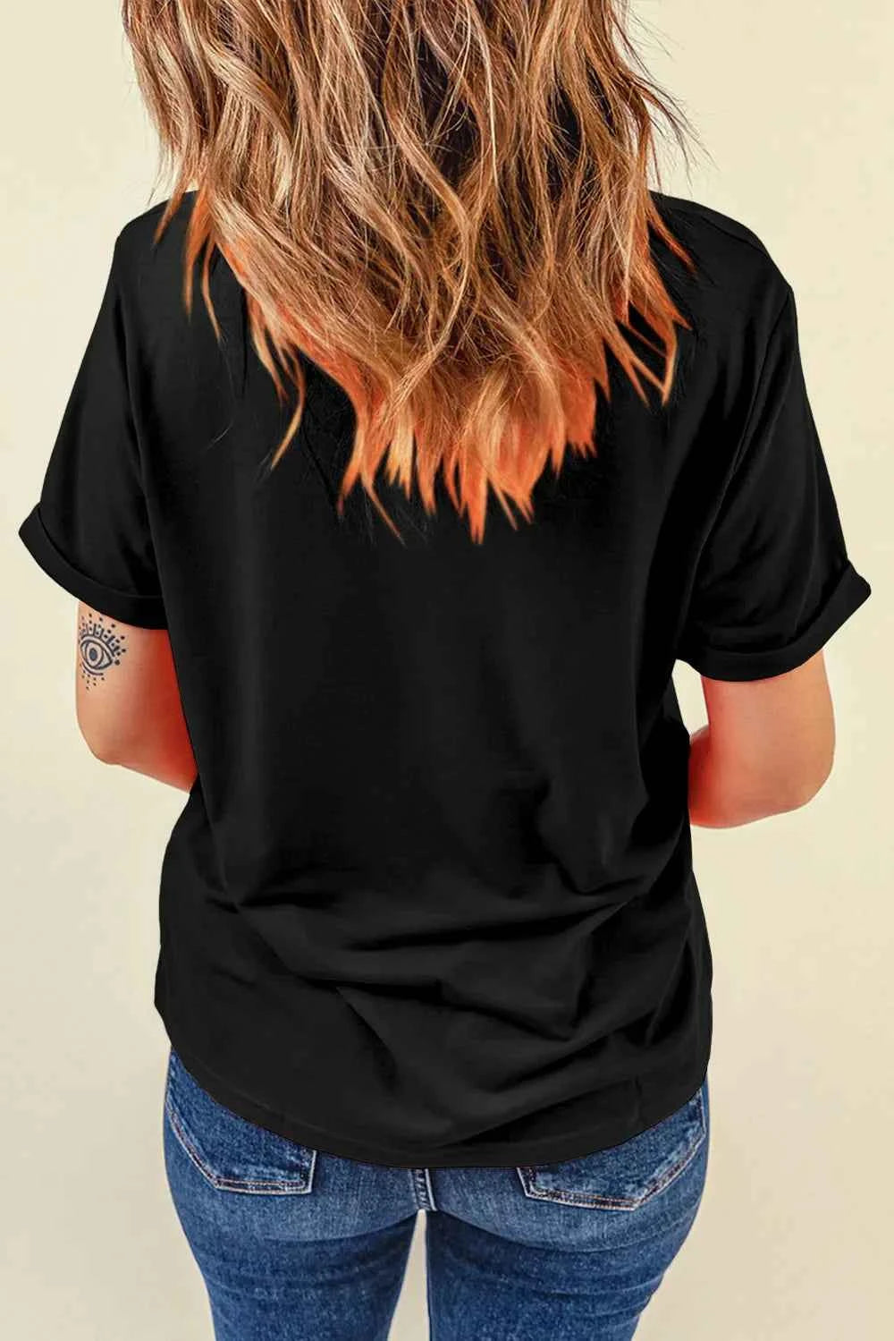 Glitter Pumpkin Round Neck Short Sleeve T-Shirt da7b2103-8bac-4b3b-9ba5-c1de5c5718d7-Max