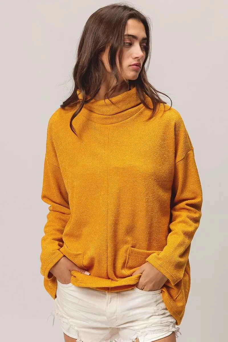 BiBi Piper Rib Double Pocket Turtle Neck Sweater daabe8f2358545bab60f281d6819c218-Max-Origin