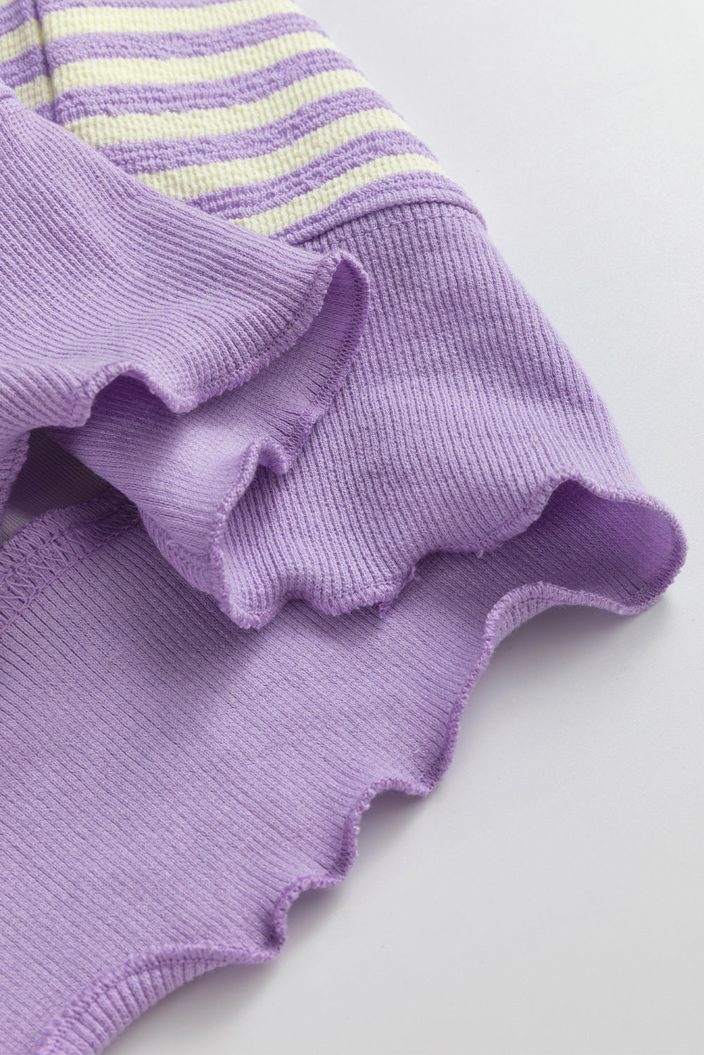 Brown Stripe Drop Shoulder Long Sleeve Top dabfcd2576a337df