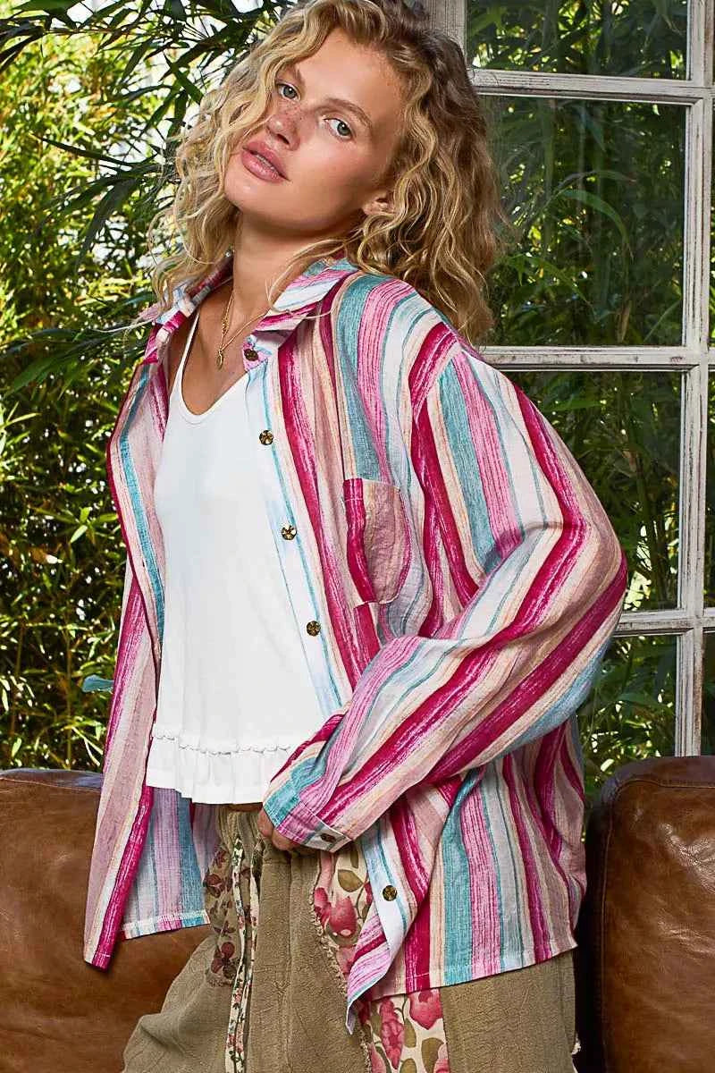 POL Striped Button-Down Oversized Shirt dae30758-b0a7-44b9-9b5d-74a4a3df0d5d-Max-Origin