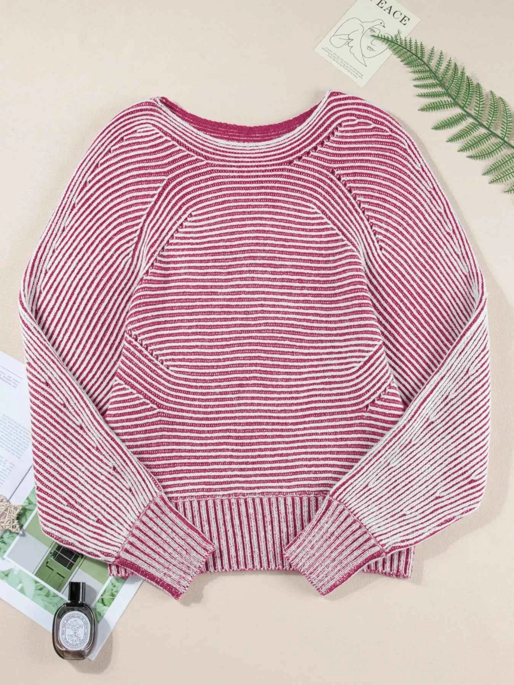 Striped Boat Neck Casual Sweater daf37d0f-0329-47f0-84f4-da6dea97d022-Max-Origin