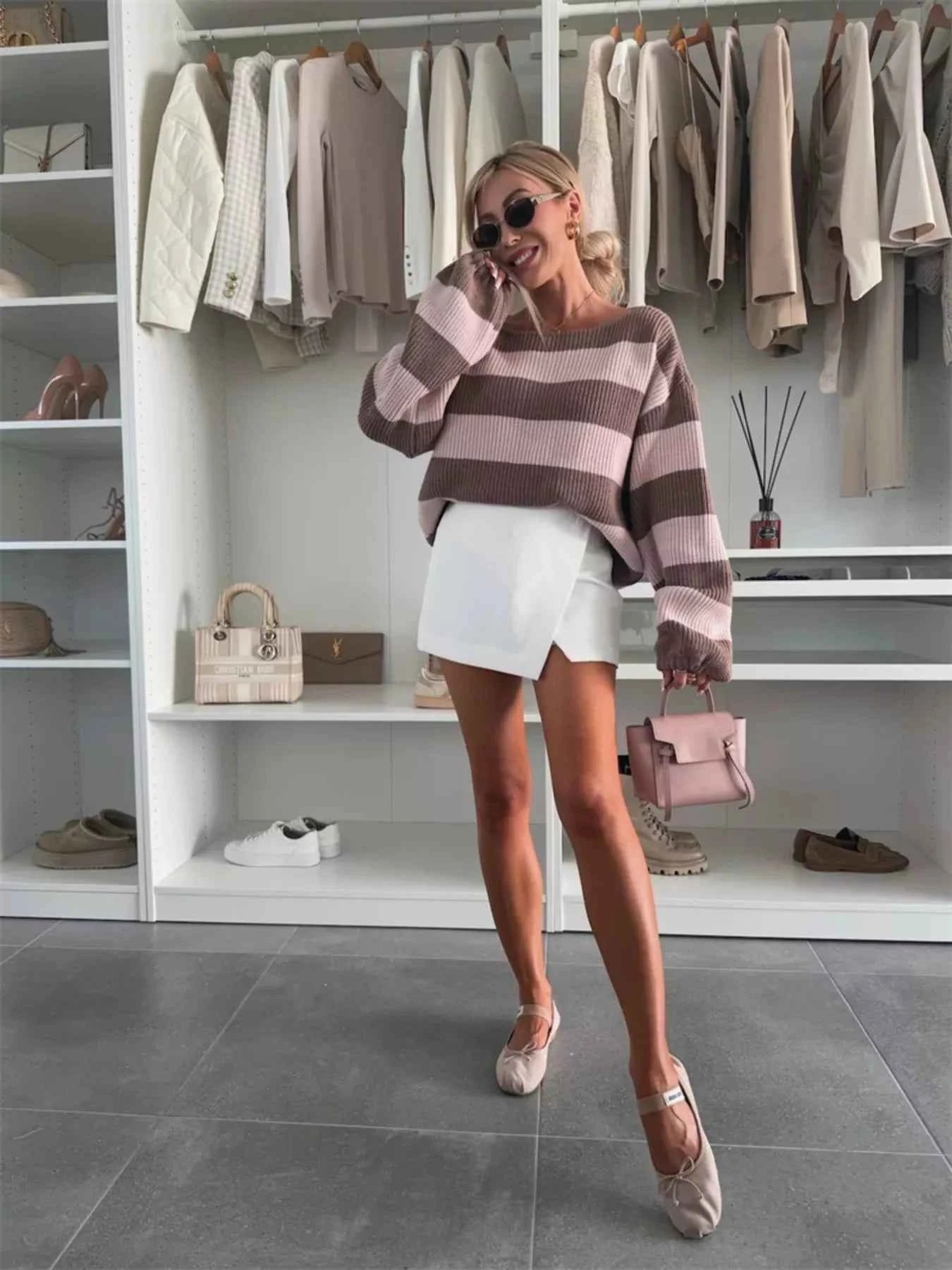 Contrast Striped Long Sleeve Sweater db0057a8dee3466c82b645d27e02ea09-Max-Origin
