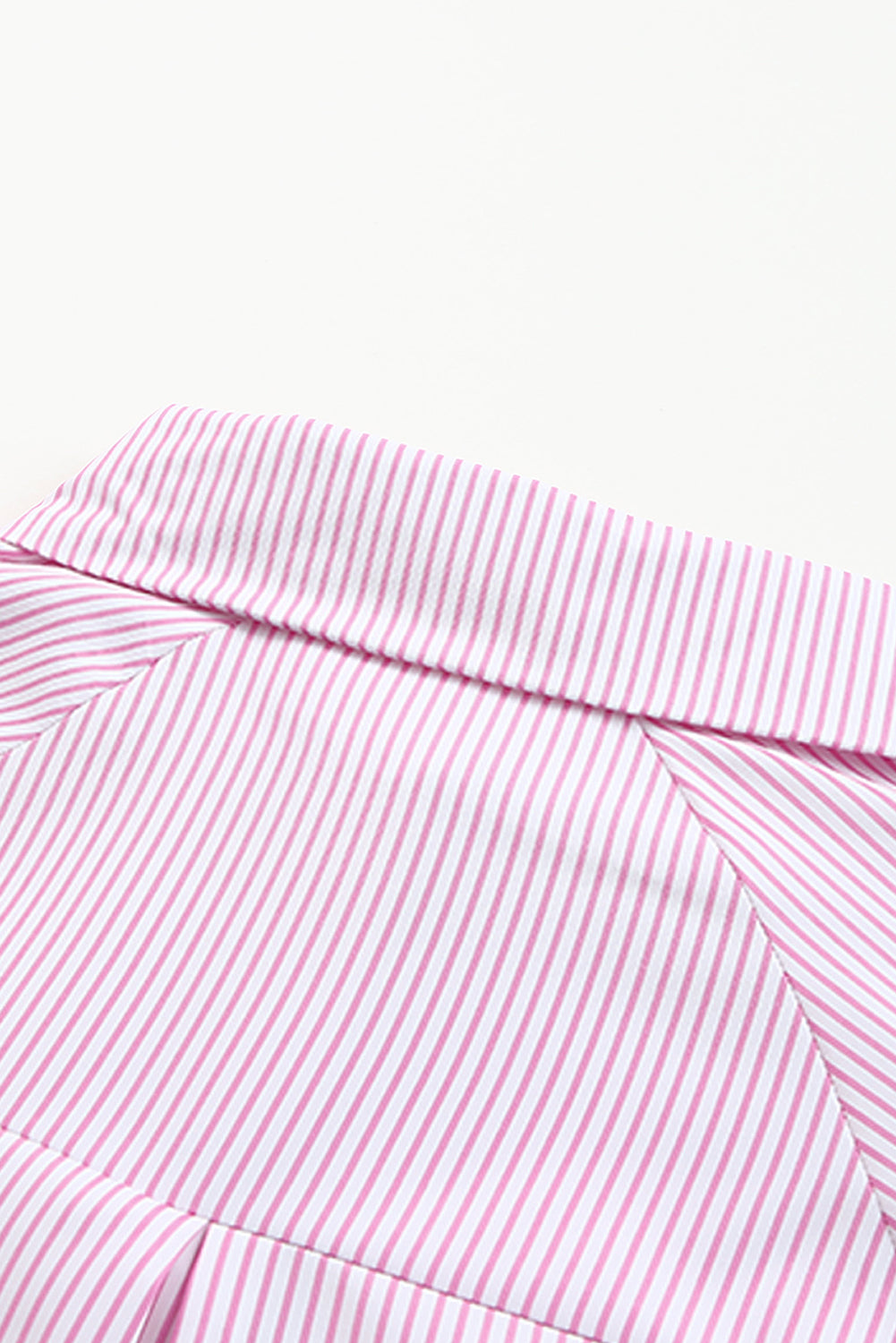 Pink Striped Pocket Button Up Plus Size Shirt dbb5249ce6742b5e