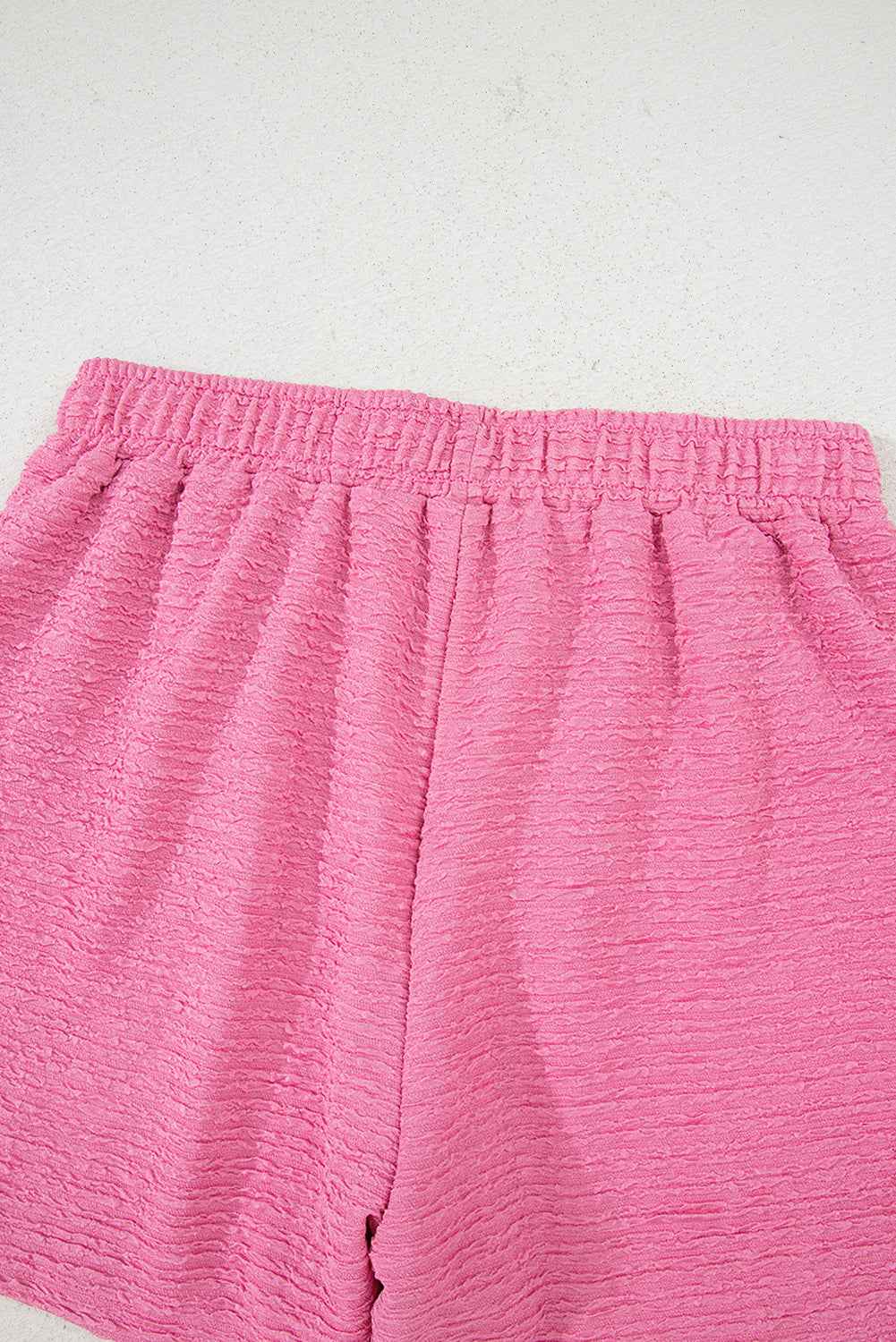 Pink Textured V Neck T Shirt and Shorts Set dbcad722e95a43fe