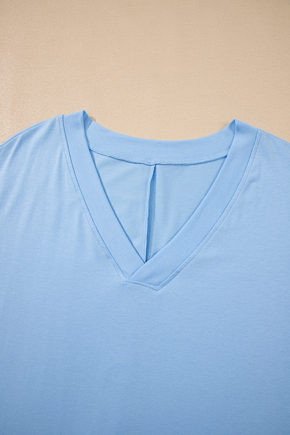 Bonbon Loose Half Sleeve V Neck Plain Romper dbf727c060217012