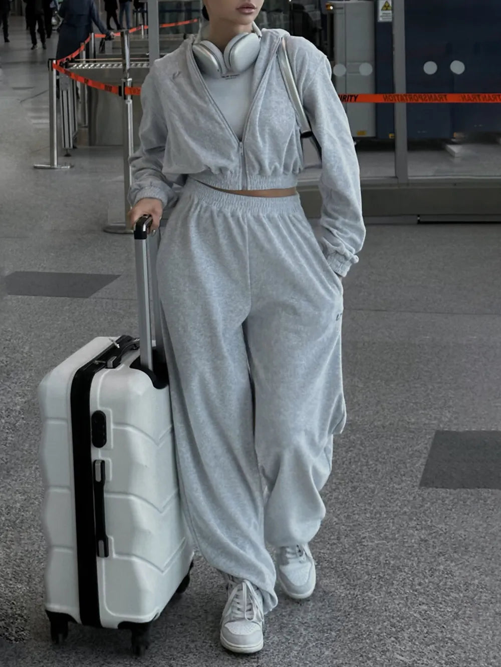 Zip Up Hoodie and Pocketed Pants Set Light Gray dc49a79e-84dc-4a12-a9ca-29f4289bb9a8-Max