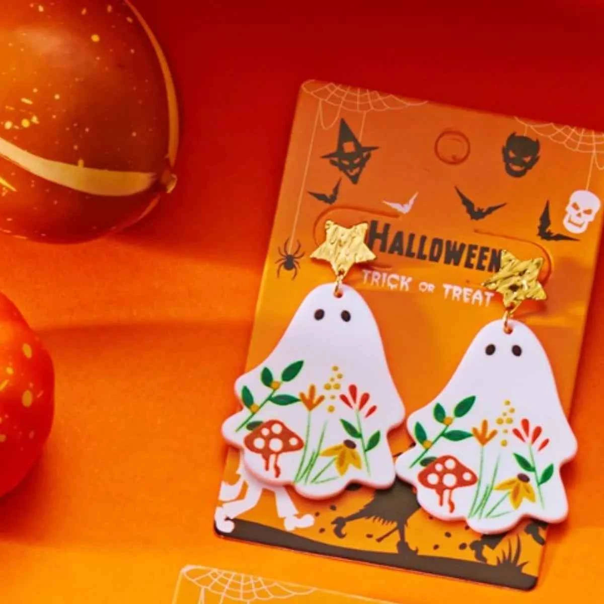 Whimsical Ghost Earrings with Floral Design dc6e7df4-a870-49c7-b708-6f7658b0fbc5-Max-Origin