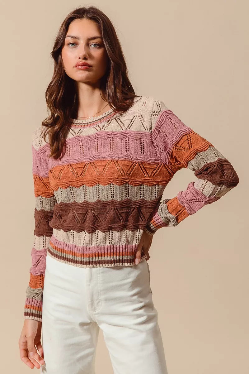 SO ME Multi Color Wavy Stripe Sweater Top dca67ca33ca44abd8162a0c871fa3984-Max-Origin