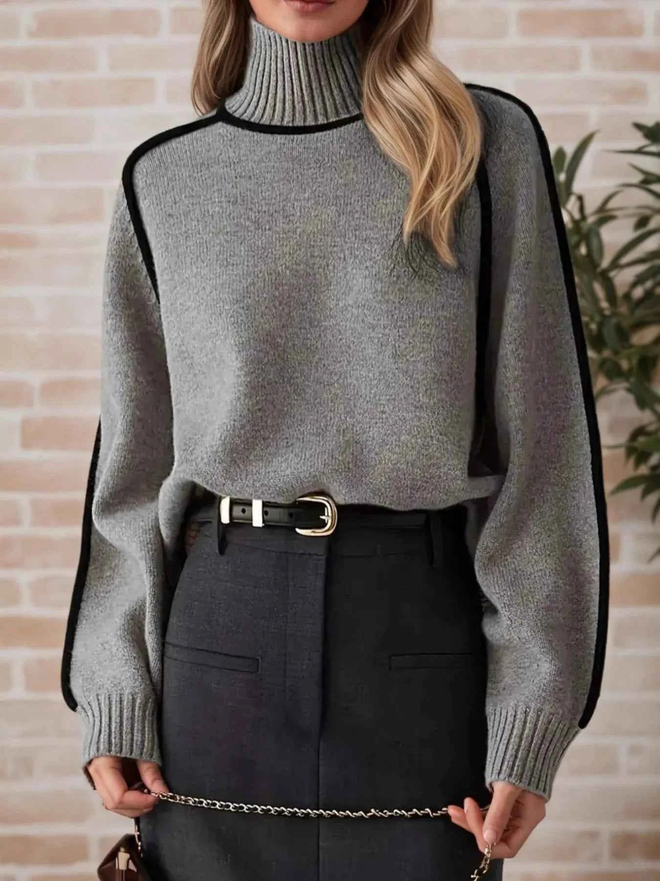 Contrast Trim Turtleneck Sweater dcff97c2-c9e6-4b69-935f-fb2e9e70a605-Max-Origin