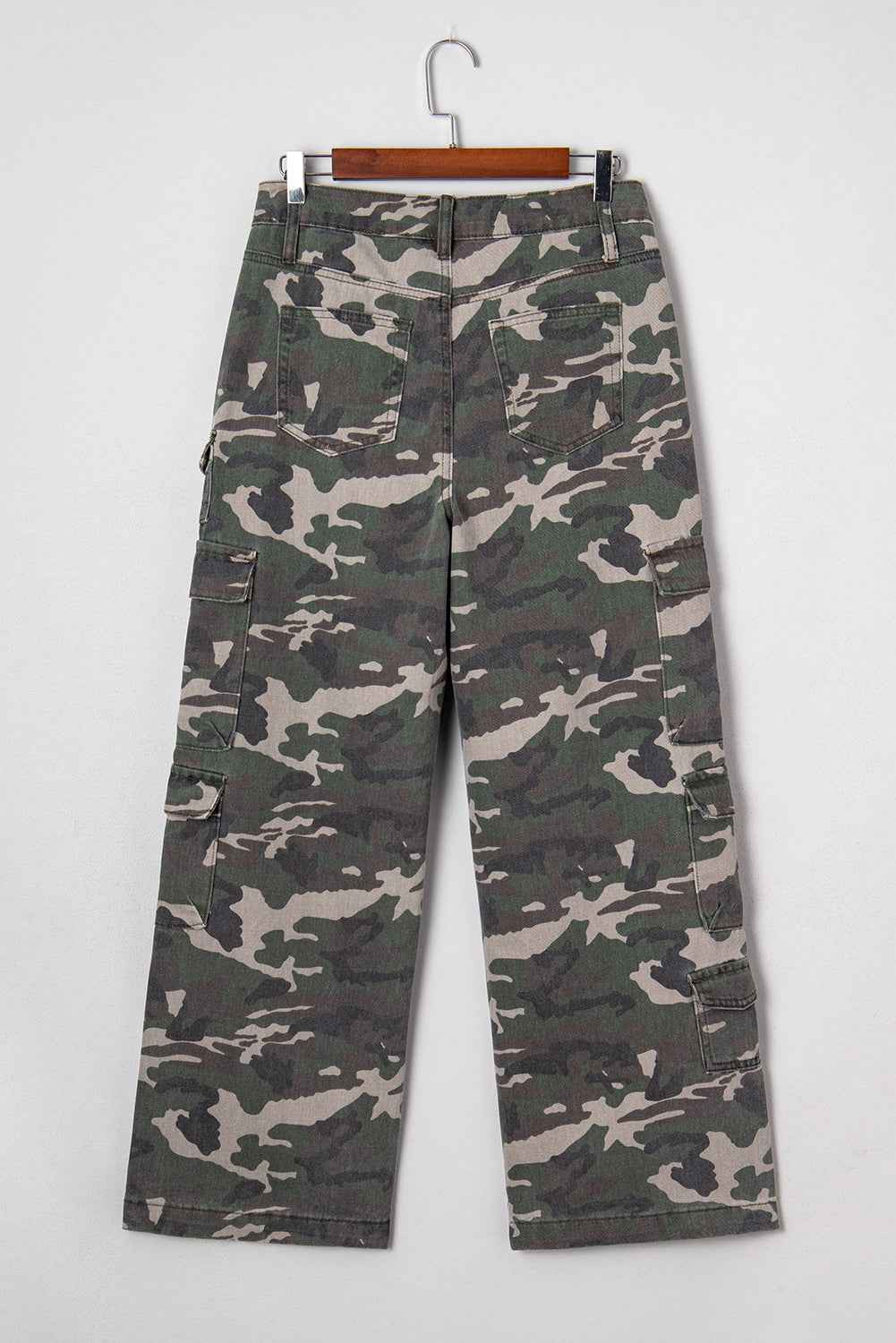 Green Camo Multi Pocket Cargo Wide Leg Jeans dd4c886d3522bc8a
