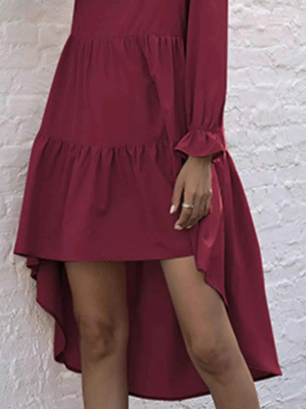 High-Low Flounce Sleeve Dress dd61fe60-0881-420c-b6a7-0caf9cf9cd41-Max-Origin