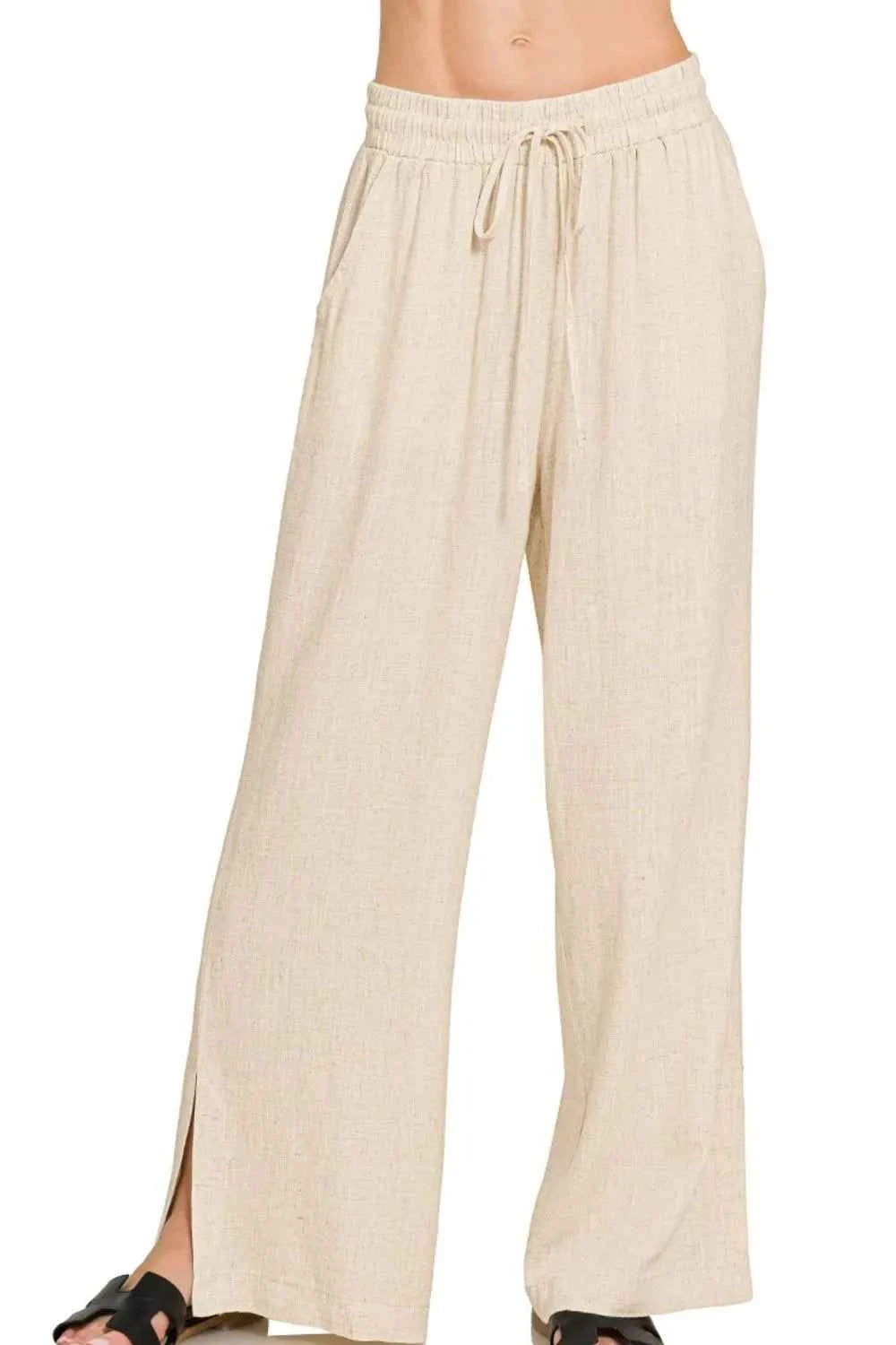 Zenana Linen Drawstring Pants OATMEAL dd743c78-7a97-4804-8b88-6f4bf399abab-Max-Origin