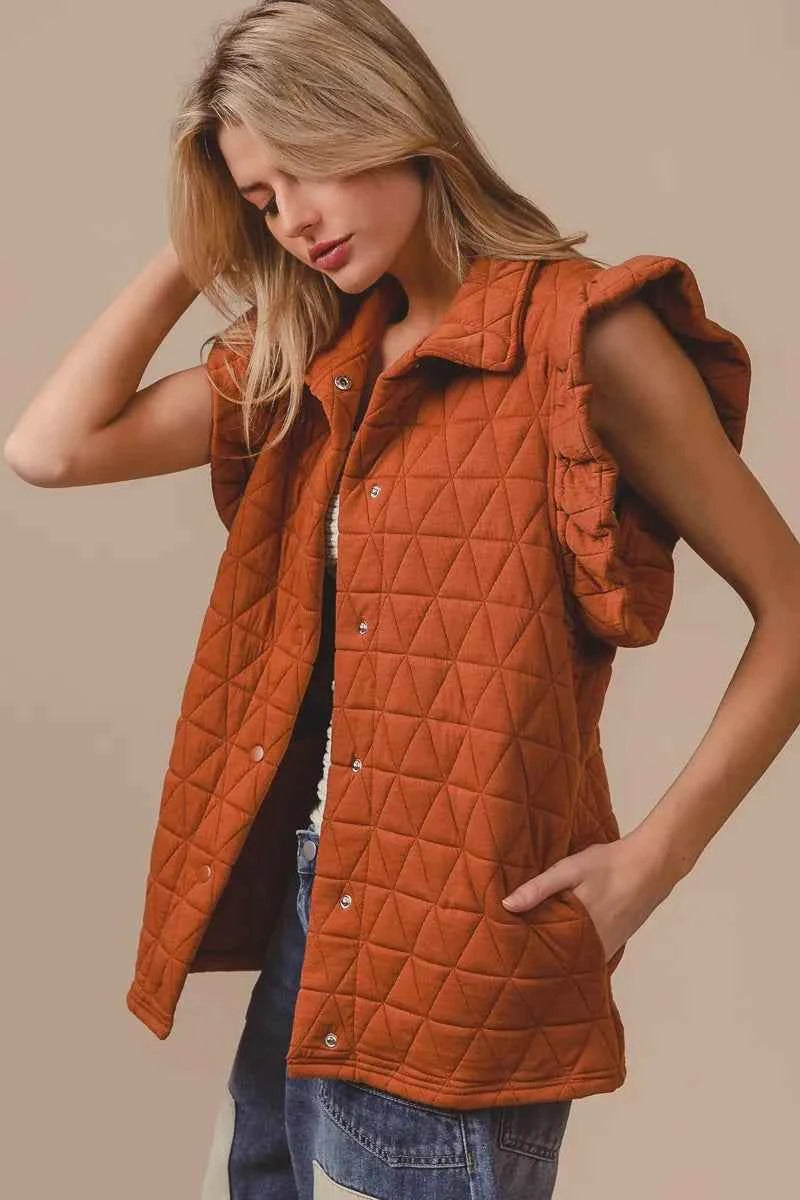 BiBi Quilting Knit Ruffle Sleeve Vest dd79140372404fafa9dc2a781a23ad42-Max-Origin